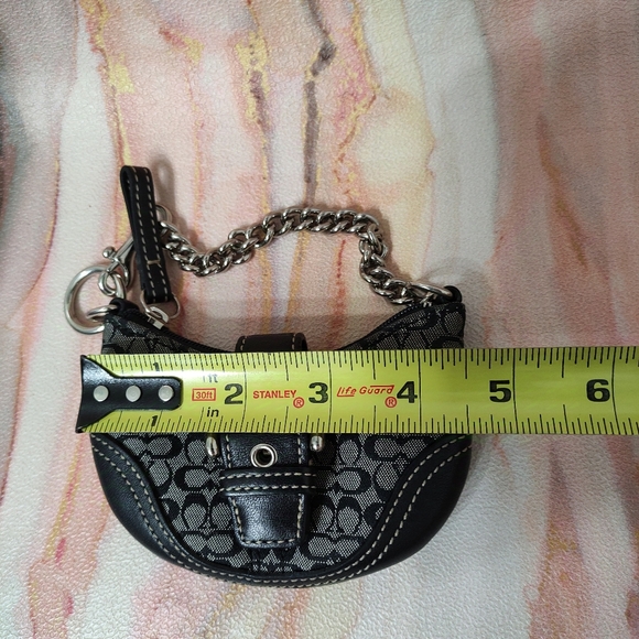 Authentic Coach Signature Mini Soho Pouch Charm Keychain Y2K - Picture 7 of 14